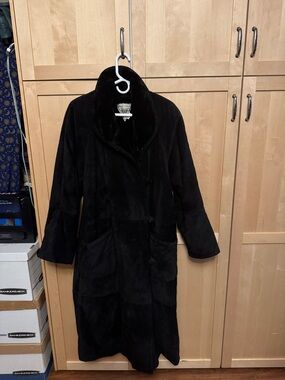 Marvin Richards Black Long Suede Coat
